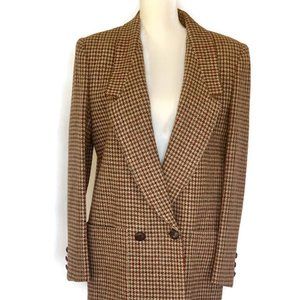 Giorgio San' Angelo Collectible Gold Pied de Poule long line blazer  size 8 Vint